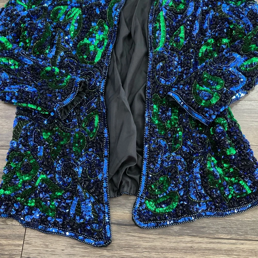 Vintage Jakelin Designs Silk Jacket Sz 2X - Picture 6 of 6